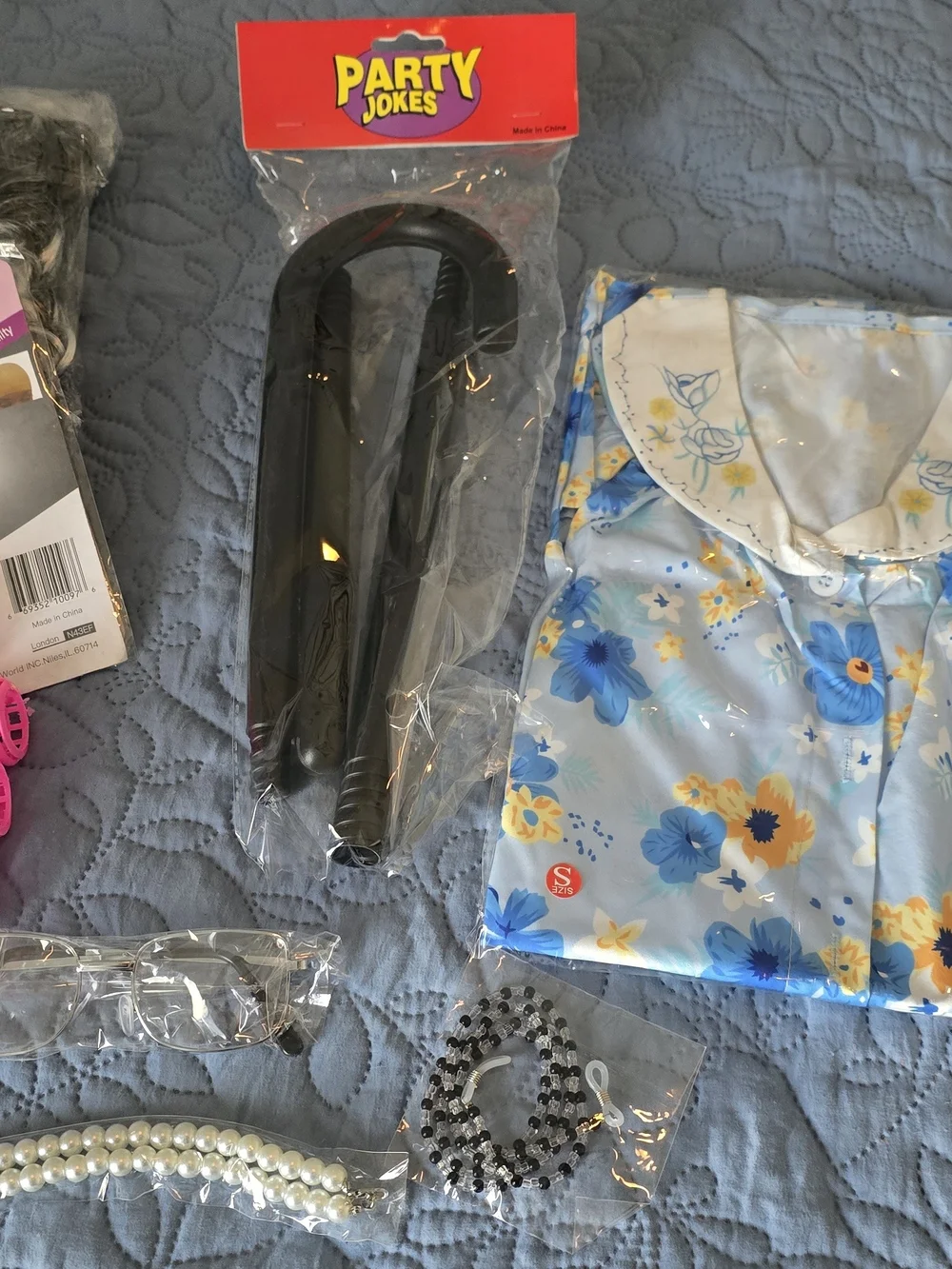 100 Days Of School Girls Costume OLD LADY Accessories HALLOWEEN